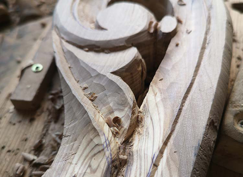 Detalle de madera labrada